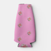 Roze rozen op roze flesjeskoeler (Voorkant)