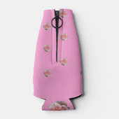 Roze rozen op roze flesjeskoeler (Achterkant)