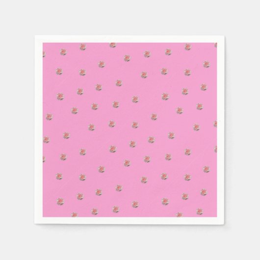 Roze rozen op roze servet (Voorkant)