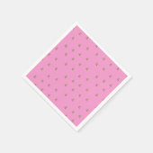 Roze rozen op roze servet (Hoek)