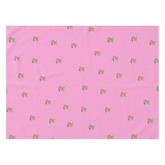 Roze rozen op roze tafelkleed (Voorkant (Horizontaal))