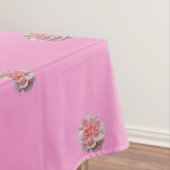 Roze rozen op roze tafelkleed (Voorbeeld)