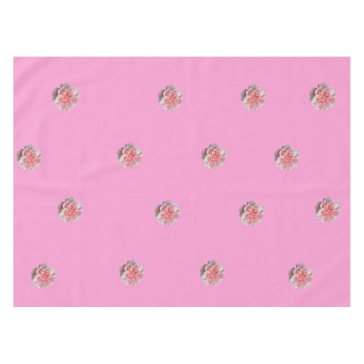 Roze rozen op roze tafelkleed (Voorkant (Horizontaal))