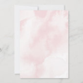 Roze Rozen op Roze & Wit Bruiloft Kaart (Achterkant)