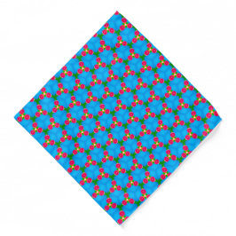 Roze rozen op Sky Blue Bandana