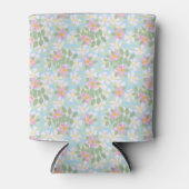  roze Rozen op Sky Blue Koelbox Blikjeskoeler (Voorkant)