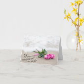 Roze rozen op strand Zand Sympathie Hartelijk dank Kaart (Gele Bloem)