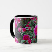 roze rozen op struik mok (Voorkant links)