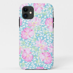 Roze rozen op Turquoise 5/5s Hoesje-Mate Xtreme Ho iPhone 11 Hoesje