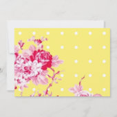 Roze rozen op uitnodiging voor het uitzenden van w (Voorkant)