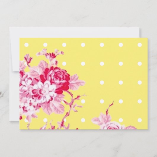 Roze rozen op uitnodiging voor het uitzenden van w (Voorkant)