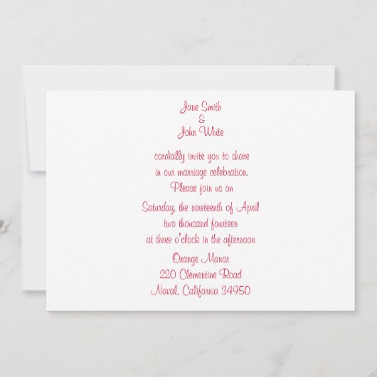 Roze rozen op uitnodiging voor het uitzenden van w (Achterkant)