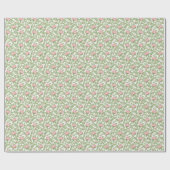 Roze rozen op wit cadeaupapier (Vlak)