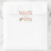  roze rozen op wit | Floral Vierkante Sticker (Tas)