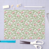Roze rozen op wit tissuepapier (Craft)