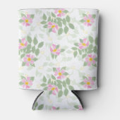  roze Rozen op witte Koelbox Blikjeskoeler (Voorkant)