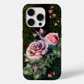 Roze Rozen op zwart Case-Mate iPhone Case (Achterkant)