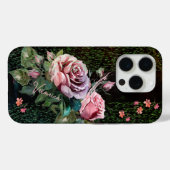 Roze Rozen op zwart Case-Mate iPhone Case (Achterkant (horizontaal))