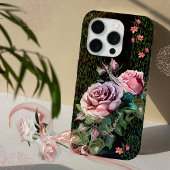 Roze Rozen op zwart Case-Mate iPhone Case