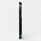 Roze rozen op zwart Case-Mate iPhone case (Achterkant/links)