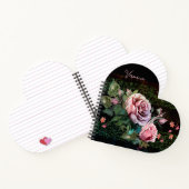Roze Rozen op zwart Notitieboek (Binnen)