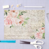  roze Rozen Oude briefontkoppeling Tissuepapier (Craft)