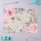 roze Rozen Oude briefontkoppeling Tissuepapier (Craft)
