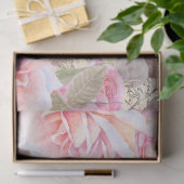 roze Rozen Oude briefontkoppeling Tissuepapier (Geschenk)