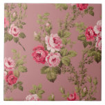 roze rozen-oude Rozen achtergrond Tegeltje<br><div class="desc">Prachtige sprays van elegante romantische roze rozen en weelderig groen gebladerte op oude rozen achtergrond. Patroon is naadloos en kan omhoog of omlaag worden vergroot of verkleind met behulp van de schaal en - knoppen in het ontwerpgereedschap.</div>