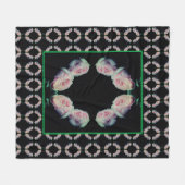 Roze Rozen Paar Abstract Fleece Deken (Voorkant (Horizontaal))