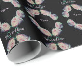 Roze Rozen Paar Abstract gepersonaliseerd Cadeaupapier (Rol Hoek)
