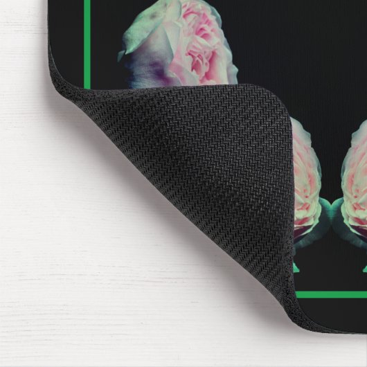 Roze Rozen Paar Abstract gepersonaliseerd Muismat (Hoek)