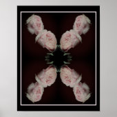 Roze Rozen Paar Abstract Poster (Voorkant)