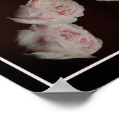 Roze rozen paar vintage abstract poster (Hoek)