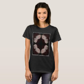 Roze rozen paar vintage abstract t-shirt (Voorkant volledig)