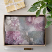 Roze Rozen Paarse Lilacs Waterverf Decoupage Tissuepapier (Geschenk)