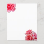 Roze rozen Papier Blad (Voorkant)