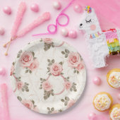 Roze Rozen Papieren Borden Papieren Bordje (Feest)