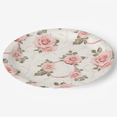 Roze Rozen Papieren Borden Papieren Bordje (Gekanteld)