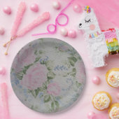 Roze Rozen  Papieren Bordje (Feest)