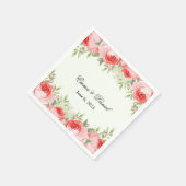 Roze Rozen Papieren servetten (Hoek)