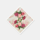 Roze Rozen Papieren servetten (Hoek)