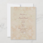 Roze rozen parelpitten elegant bruiloft verloving kaart (Voorkant)