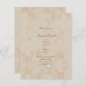 Roze rozen parelpitten elegant bruiloft verloving kaart (Voorkant / Achterkant)