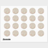 Roze rozen parelpitten elegant bruiloft verloving ronde sticker (Vel)