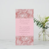 Roze rozen parels dank je kaarten feesten evenemen (Staand voorkant)