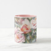 Roze Rozen Pastel Aquarel Kunstmokkop Mok (Midden)