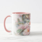 Roze Rozen Pastel Aquarel Kunstmokkop Mok (Links)