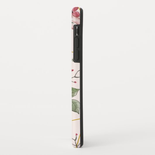 Roze rozen patroon Case-Mate iPhone case (Achterkant/links)