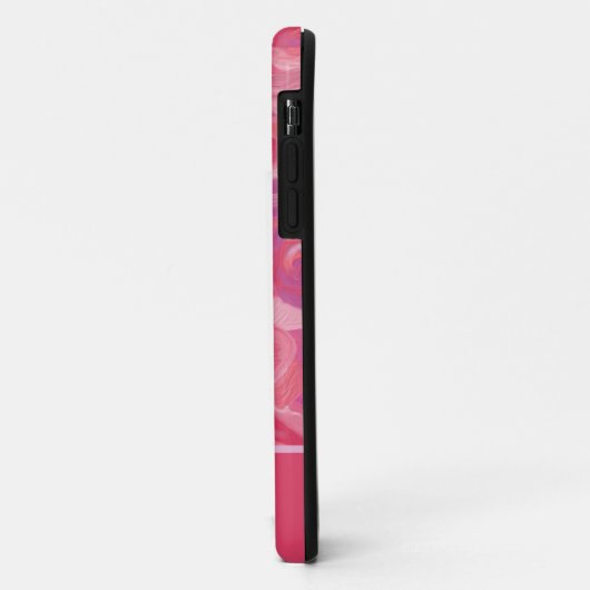 Roze rozen patroon Gepersonaliseerde iPhone Case (Achterkant/links)